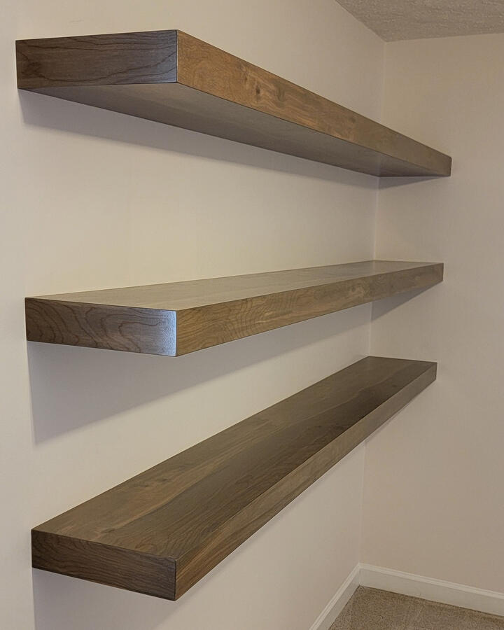 These shelves were custom built for the space. This client wanted a place to put her books. Where do you need shelves?!